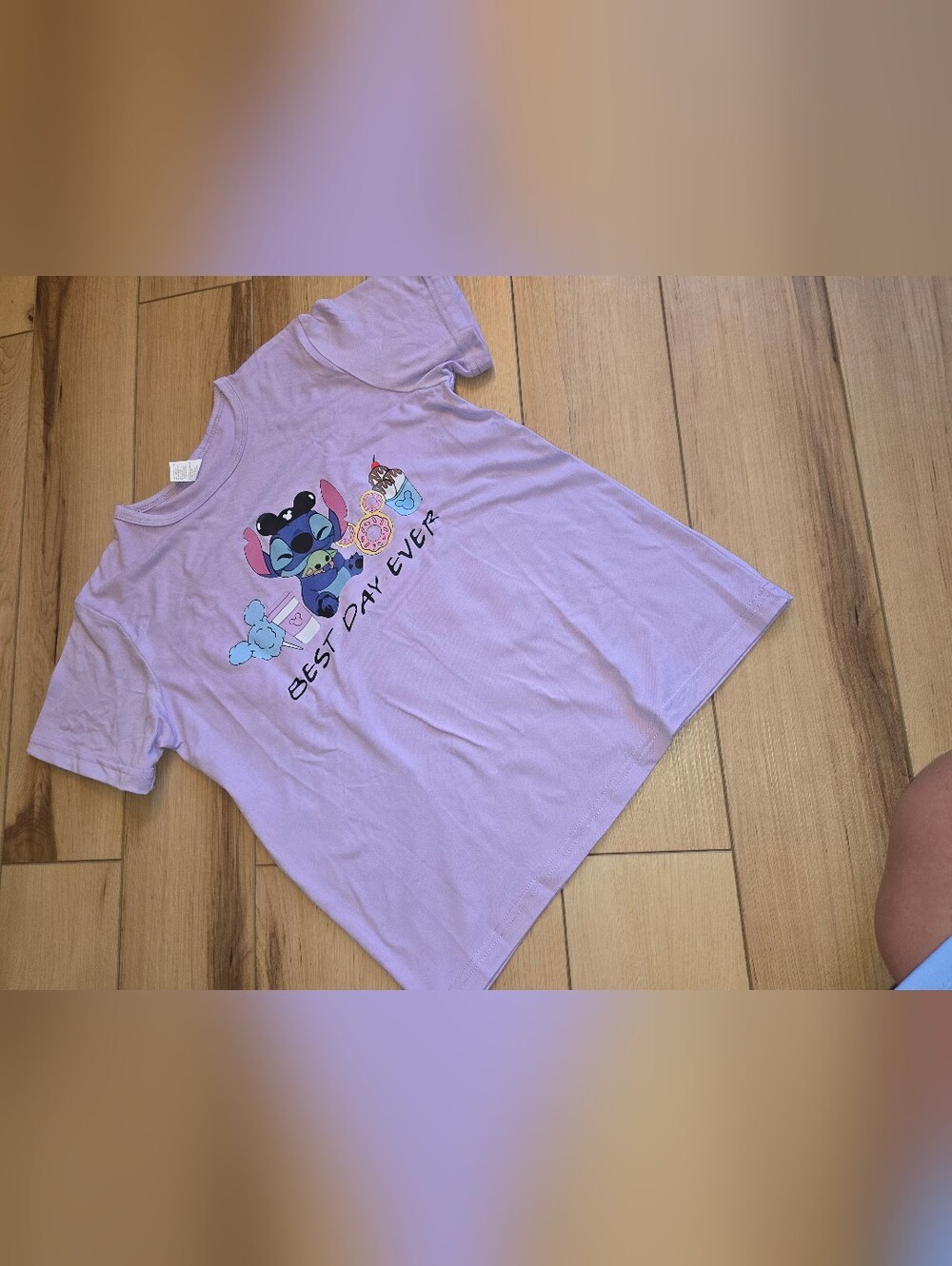 Lilac "Best Day Ever" Stitch Graphic Tee Size 9-10